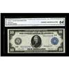 Image 1 : Fr. 911a $10 1914 Federal Reserve Note CGA Choice Uncir 