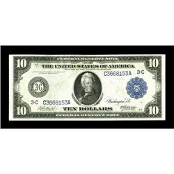 Fr. 912 $10 1914 Federal Reserve Note Choice About New. 