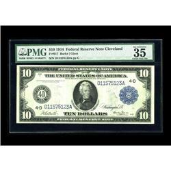 Fr. 917 $10 1914 Federal Reserve Note PMG Very Fine 35 