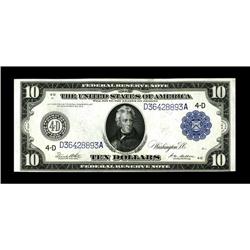 Fr. 919a $10 1914 Federal Reserve Note Choice New. Good 