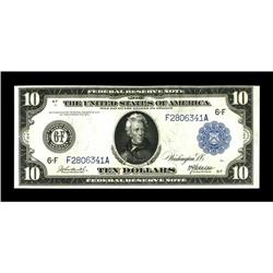Fr. 924 $10 1914 Federal Reserve Note About New. This i 