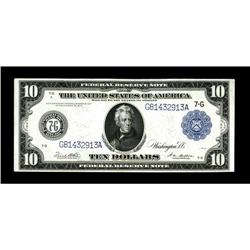 Fr. 931b $10 1914 Federal Reserve Note Very Choice New. 