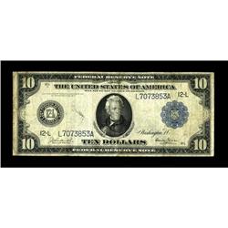 Fr. 949 $10 1914 Federal Reserve Note Very Good-Fine. L 