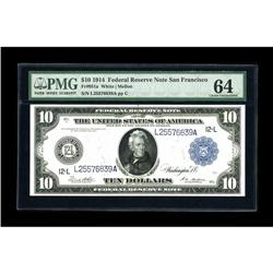 Fr. 951a $10 1914 Federal Reserve Note PMG Choice Uncir 