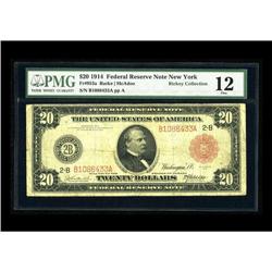 Fr. 953a $20 1914 Red Seal Federal Reserve Note PMG Fin 