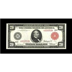 Fr. 959b $20 1914 Red Seal Federal Reserve Note Extreme 