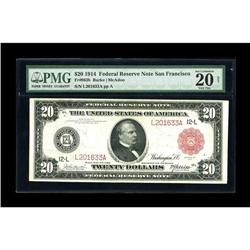 Fr. 963b $20 1914 Red Seal Federal Reserve Note PMG Ver 