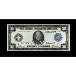 Fr. 988 $20 1914 Federal Reserve Note Choice About New. 