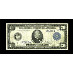Fr. 989 $20 1914 Federal Reserve Star Note Fine-Very Fi 
