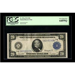 Fr. 991a $20 1914 Federal Reserve Note PCGS Very Choice 