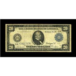 Fr. 1005 $20 1914 Federal Reserve Note Fine. This Dalla 