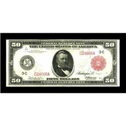 Fr. 1014b $50 1914 Red Seal Federal Reserve Note Fine-V 