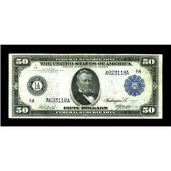 Fr. 1024 $50 1914 Federal Reserve Note About Uncirculat 