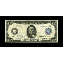 Fr. 1024 $50 1914 Federal Reserve Note Very Fine. This 