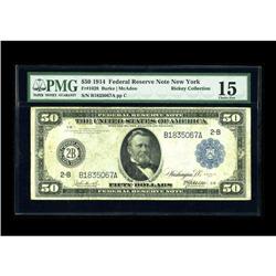 Fr. 1028 $50 1914 Federal Reserve Note PMG Choice Fine 