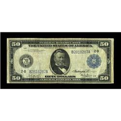 Fr. 1029 $50 1914 Federal Reserve Note Fine. All the wa 