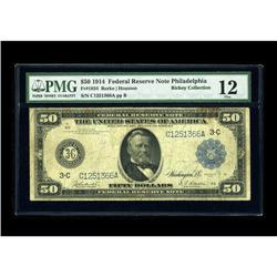 Fr. 1034 $50 1914 Federal Reserve Note PMG Fine 12. A t 