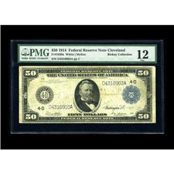 Fr. 1039a $50 1914 Federal Reserve Note PMG Fine 12. Th 