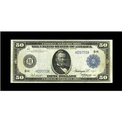 Fr. 1052 $50 1914 Federal Reserve Note Very Fine. Fewer 