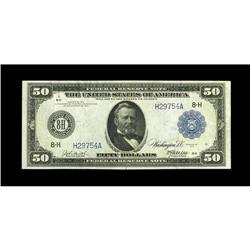 Fr. 1052 $50 1914 Federal Reserve Note Very Fine. This 