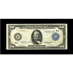 Fr. 1054 $50 1914 Federal Reserve Note Very Fine. A few 