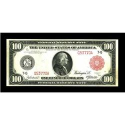Fr. 1078b $100 1914 Red Seal Federal Reserve Note Very 