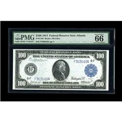 Fr. 1104 $100 1914 Federal Reserve Note PMG Gem Uncircu 