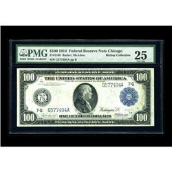 Fr. 1108 $100 1914 Federal Reserve Note PMG Very Fine 2 
