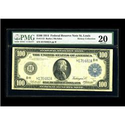 Fr. 1112 $100 1914 Federal Reserve Note PMG Very Fine 2 