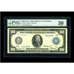 Fr. 1124 $100 1914 Federal Reserve Note PMG Very Fine 3 