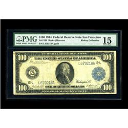 Fr. 1130 $100 1914 Federal Reserve Note PMG Choice Fine 
