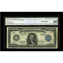Fr. 1132 $500 1918 Federal Reserve Note CGA Very Fine 2 