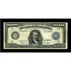 Fr. 1132-G $500 1918 Federal Reserve Note Choice Very F 