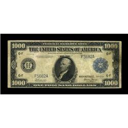 Fr. 1133 $1000 1918 Federal Reserve Note Fine. This is 