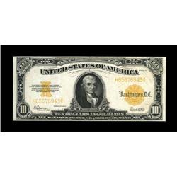 Fr. 1173 $10 1922 Gold Certificate About New. An attrac 