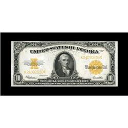Fr. 1173 $10 1922 Gold Certificate About New. A horizon 