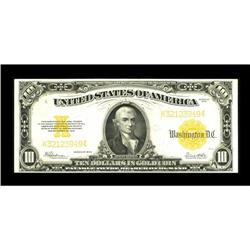 Fr. 1173 $10 1922 Gold Certificate Extremely Fine. This 