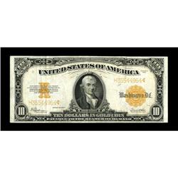 Fr. 1173 $10 1922 Gold Certificate Very Fine+. Bright w 