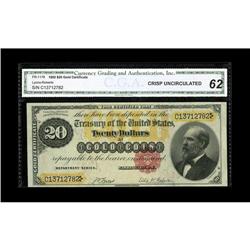 Fr. 1178 $20 1882 Gold Certificate CGA Crisp Uncirculat 