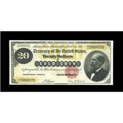 Fr. 1178 $20 1882 Gold Certificate Very Fine-Extremely 