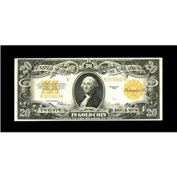 Fr. 1187 $20 1922 Gold Certificate Very Fine. Dark oran 