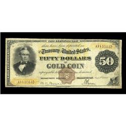 Fr. 1190 $50 1882 Gold Certificate Fine. Only five Fr. 