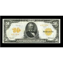Fr. 1199 $50 1913 Gold Certificate About New. A lone ce 