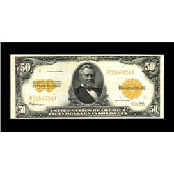 Fr. 1200 $50 1922 Gold Certificate Extremely Fine-About 
