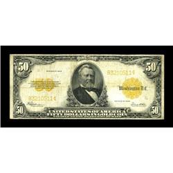 Fr. 1200 $50 1922 Gold Certificate Very Good-Fine. Nume 
