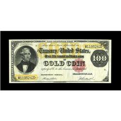 Fr. 1214 $100 1882 Gold Certificate Very Fine. This pie 