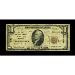 Gravette, AR - $10 1929 Ty. 2 The First NB Ch. # 8237A 