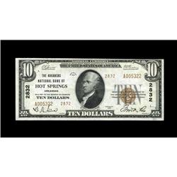 Hot Springs, AR - $10 1929 Ty. 2 The Arkansas NB Ch. # 