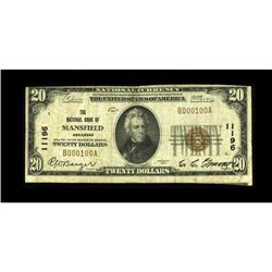 Mansfield, AR - $20 1929 Ty. 1 The NB of Mansfield Ch. 