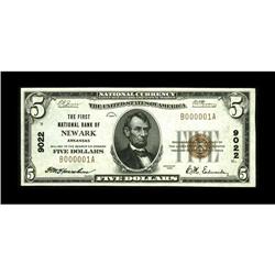 Newark, AR - $5 1929 Ty. 1 The First NB Ch. # 9022 